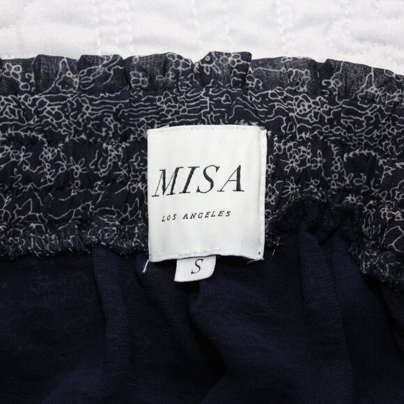 Misa Los Angeles Womens Marion Mini Skirt Ruffles Blue White Size Small Lined - Picture 4 of 8